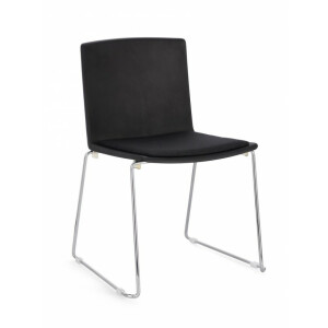 Set 4 scaune argintiu negru Giulia 43.5x50x79 cm