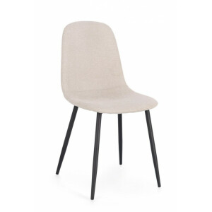 Set 4 scaune negru bej Irelia 52.5x42.5x90 cm