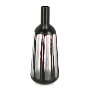 Vaza flori sticla neagra transparenta Kirinda 13x38 cm