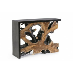 Consola lemn negru maro Marwood 100x35x76 cm