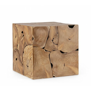 Masuta lemn natur Elwood 40x40x40 cm