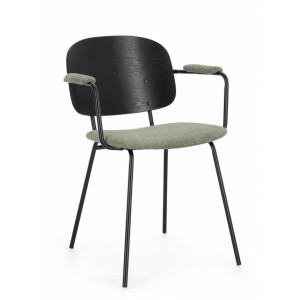 Set 2 scaune negru verde Sienna 57x60x80 cm