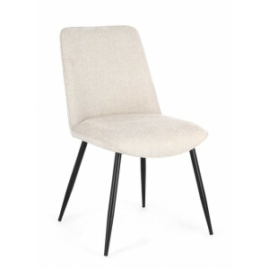 Set 4 scaune negru bej Cora 48x62x84 cm