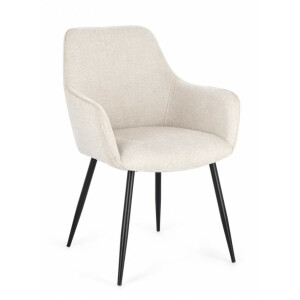 Set 2 scaune negru bej Cora 58x63x85.5 cm