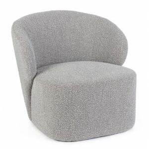 Fotoliu textil gri Babila 79.5x75.5x72 cm