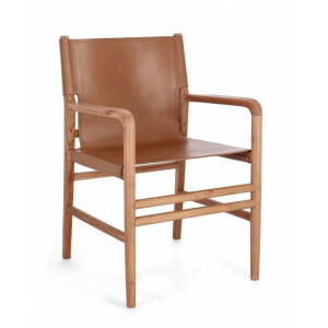 Scaun lemn piele naturala Caroline 57x58x85 cm