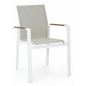 Set 18 scaune gradina gri alb Kubik 56.5x62x88 cm