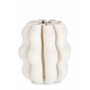 Vaza flori ceramica bej Rowan Ø23x25h