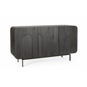Comoda 3 usi lemn mango negru Orissa 145x42x82 cm