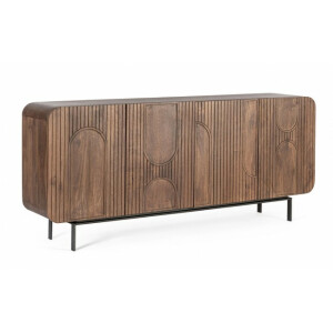 Comoda 4 usi lemn mango maro Orissa 180x42x82 cm