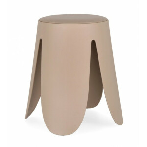 Taburet piele ecologica ivoire Imogen 37x47 cm