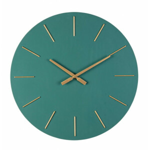 Ceas perete verde auriu Timeline 60x5 cm