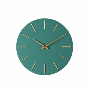 Ceas perete verde auriu Time Line 40x5 cm