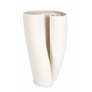 Vaza flori ceramica bej Maeli 20x23x33.5 cm