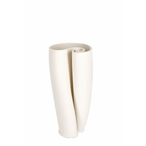 Set 2 vaze flori ceramica bej Maeli 13x26.5 cm