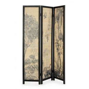 Paravan decorativ lemn bambus Namika 120x2x180 cm