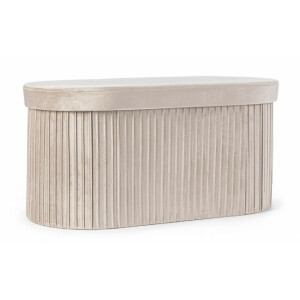 Banca catifea bej Jocelyn 76x38x38 cm