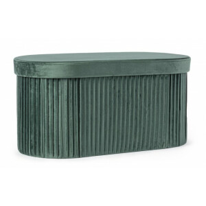 Banca catifea verde Jocelyn 76x38x38 cm