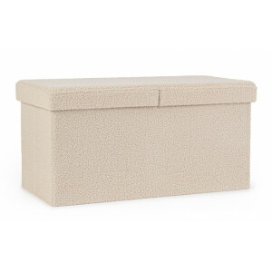 Banca textil bej Joris 76x38x38 cm