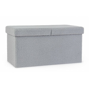 Banca textil gri Joris 76x38x38 cm