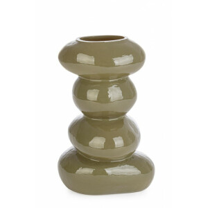 Vaza flori sticla verde maslin Sven 15x23 cm