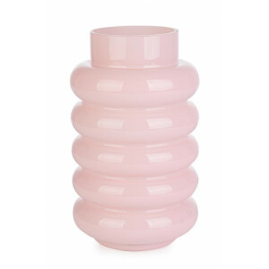 Vaza flori sticla roz Marny 15x25 cm