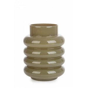 Vaza flori sticla verde maslin Marny 15x19.5 cm