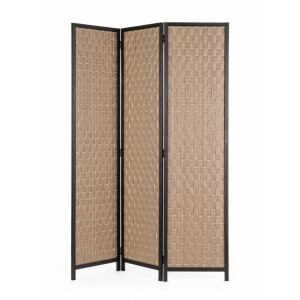 Paravan decorativ bambus hartie negru natur Dheva 135x6x180 cm