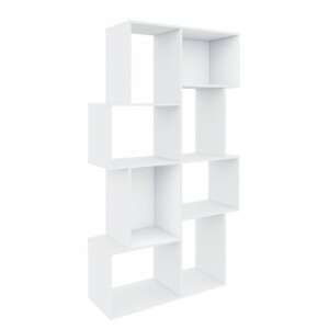 Biblioteca mdf alb Arctic 104.7x35x182 cm