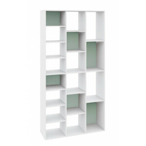 Biblioteca mdf alb verde Arctic 92x30x178 cm