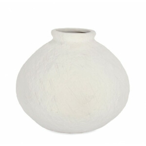 Vaza flori portelan alb Elayda 24.3x25.1x20.8 cm