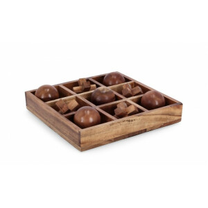 Joc decorativ X-0 lemn maro 23.5x23.5x6 cm