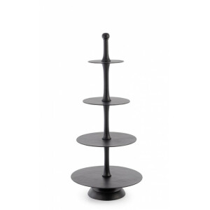 Platou supraetajat metal negru Mallet 55x123 cm