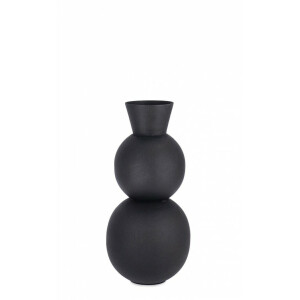 Vaza flori metal negru Ridhi 15x32.5 cm