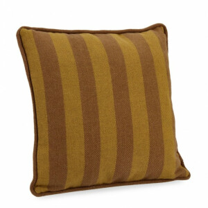 Set 2 perne decorative textil ocru maro Kenny 43x43 cm