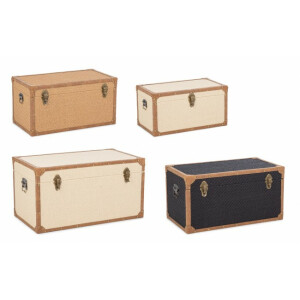 Set 4 cufere depozitare Adelasia 51x28x26 cm; 58x32x30 cm; 65x36x34 cm; 72x40x38 cm