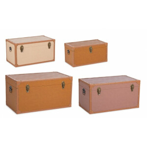 Set 4 cufere depozitare Loisia 51x28x26 cm; 58x32x30 cm; 65x36x34 cm; 72x40x38 cm