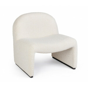Fotoliu textil crem Bassilla 71x69x72.5 cm