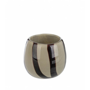 Suport lumanare sticla maro Cetus 9x8 cm