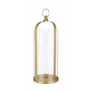 Suport lumanare metal auriu Merope 12.5x33 cm