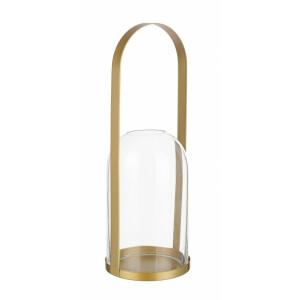 Suport lumanare metal auriu Merope 15.5x22 cm