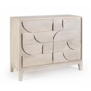 Comoda 2 usi lemn mango natur Archita 100x42x85 cm