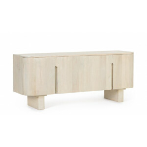 Comoda TV 4 usi lemn mango natur Serapis 140x40x58 cm