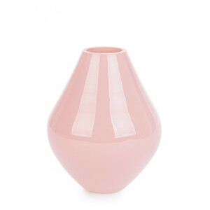 Vaza flori sticla roz Klair 17.5x21.5 cm