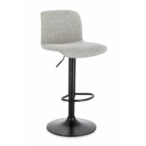 Set 2 scaune bar otel negru textil bej Rafael 41x46x86/107 cm