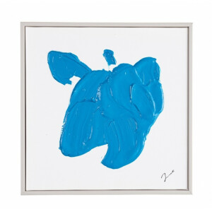 Set 2 tablouri canvas alb albastru Trilix 30x4.5x30 cm