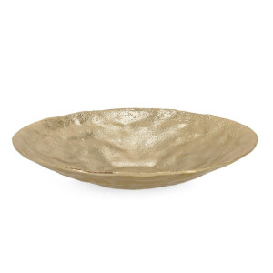 Bol decorativ aluminiu auriu Indhur Ø31x6h