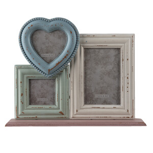Rama foto de masa mdf multicolor 34x7x25 cm, 10x10 cm, 7x7 cm, 10x15 cm