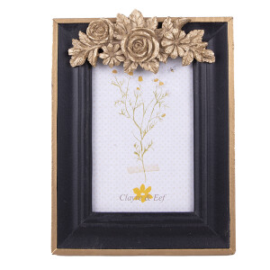 Rama foto de perete, masa mdf negru auriu 16x1x21 cm, 10x15 cm