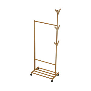 Suport haine bambus Vikir 100x35x174 cm